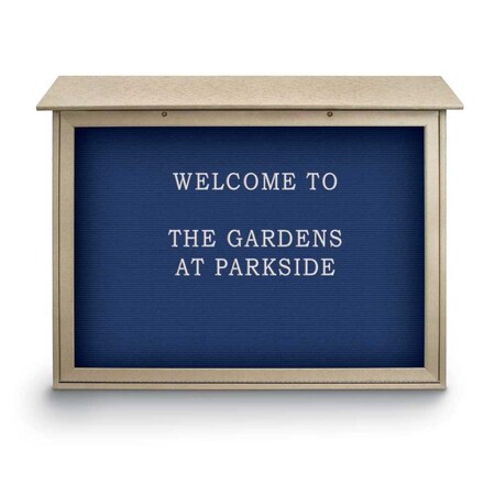United Visual Products Indoor Enclosed Combo Board, 48"x36", White Frame/Burgundy & Surf UVCB4836W-BURGUN-SURF
